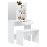 Ensemble de coiffeuse Blanc brillant 74,5x40x141 cm 631274631274