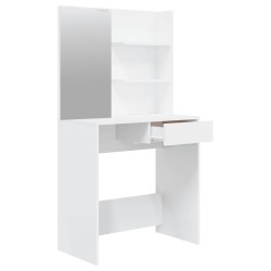 Ensemble de coiffeuse Blanc brillant 74,5x40x141 cm 631274631274