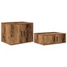 Armoire de rangement 2 pcs Bois ancien 127 x 41 x 40 cm 631292631292