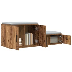 Armoire de rangement 2 pcs Bois ancien 127 x 41 x 40 cm 631292631292