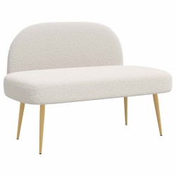 Banc rembourré avec dossier Crème 110 x 60 x 76 cm Bouclé 631300631300
