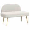 Banc rembourré avec dossier Crème 110 x 60 x 76 cm Bouclé 631300631300