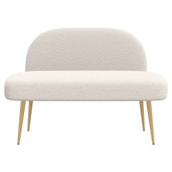 Banc rembourré avec dossier Crème 110 x 60 x 76 cm Bouclé 631300631300