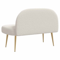 Banc rembourré avec dossier Crème 110 x 60 x 76 cm Bouclé 631300631300