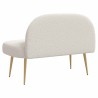 Banc rembourré avec dossier Crème 110 x 60 x 76 cm Bouclé 631300631300