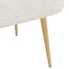 Banc rembourré avec dossier Crème 110 x 60 x 76 cm Bouclé 631300631300