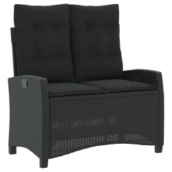 Ensemble à manger de jardin 4 pcs avec coussins noir 631302631302