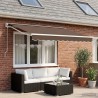 Auvent rétractable Taupe 3,5 x 2 m Polyester et Aluminium 631304631304