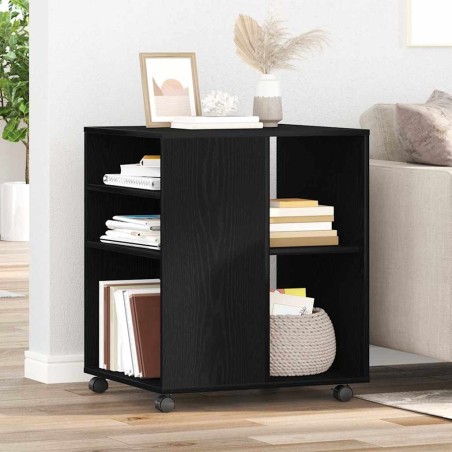 Armoire de rangement avec roue Chêne noir 60 x 53 x 72,5 cm 631305631305