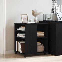 Armoire de rangement avec roue Chêne noir 60 x 53 x 72,5 cm 631305631305