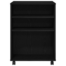 Armoire de rangement avec roue Chêne noir 60 x 53 x 72,5 cm 631305631305