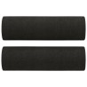 Ensemble de canapés 2 pcs avec coussins noir tissu 631307631307