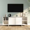 Meuble TV blanc 130x35x50 cm bois d'ingénierie 631309631309