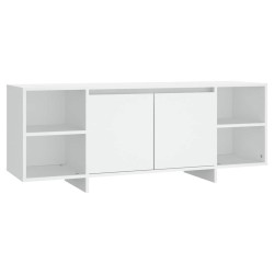 Meuble TV blanc 130x35x50 cm bois d'ingénierie 631309631309