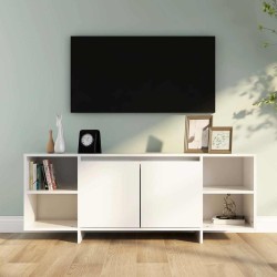 Meuble TV blanc 130x35x50 cm bois d'ingénierie 631309631309