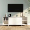 Meuble TV blanc 130x35x50 cm bois d'ingénierie 631309631309