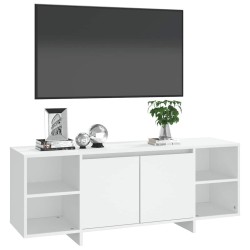 Meuble TV blanc 130x35x50 cm bois d'ingénierie 631309631309