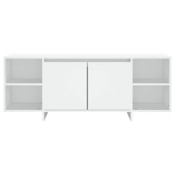 Meuble TV blanc 130x35x50 cm bois d'ingénierie 631309631309