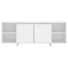 Meuble TV blanc 130x35x50 cm bois d'ingénierie 631309631309