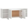 Meuble TV blanc 130x35x50 cm bois d'ingénierie 631309631309
