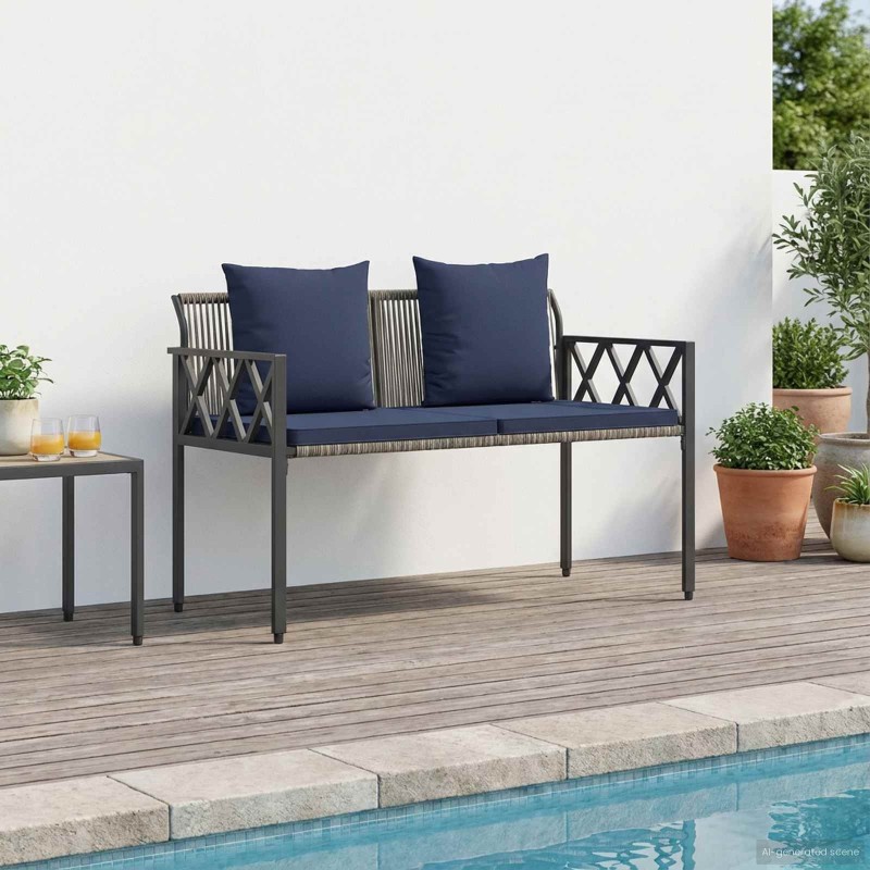 Bancs d'extérieur 2 -Seater 116 x 56 x 75 cm polyrotin 631311631311