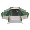 Tente familiale avec auvent imperméable Vert 10 personnes 631313631313