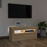 Meuble TV avec lumières LED chêne sonoma 90x35x40 cm 631315631315