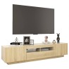 Meuble TV avec lumières LED Chêne sonoma 180x35x40 cm 631317631317