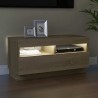 Meuble TV avec lumières LED chêne sonoma 80x35x40 cm 631319631319