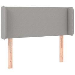 Tête de lit avec oreilles Gris clair 103x16x78/88 cm Tissu 631323631323