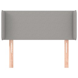 Tête de lit avec oreilles Gris clair 103x16x78/88 cm Tissu 631323631323