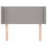 Tête de lit avec oreilles Gris clair 103x16x78/88 cm Tissu 631323631323