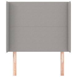 Tête de lit avec oreilles Gris clair 103x16x118/128 cm Tissu 631326631326