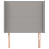 Tête de lit avec oreilles Gris clair 103x16x118/128 cm Tissu 631326631326