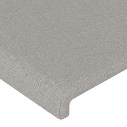 Tête de lit avec oreilles Gris clair 103x16x118/128 cm Tissu 631326631326