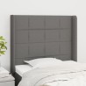 Tête de lit avec oreilles Gris foncé 103x16x118/128 cm Tissu 631327631327