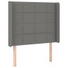 Tête de lit avec oreilles Gris foncé 103x16x118/128 cm Tissu 631327631327