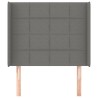 Tête de lit avec oreilles Gris foncé 103x16x118/128 cm Tissu 631327631327