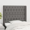 Tête de lit avec oreilles Gris foncé 103x16x118/128 cm Tissu 631332631332