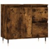 Armoire de bain chêne fumé 65x33x60 cm bois d'ingénierie 631336631336