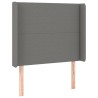 Tête de lit avec oreilles Gris foncé 103x16x118/128 cm Tissu 631337631337