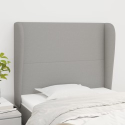 Tête de lit avec oreilles Gris clair 103x23x118/128 cm Tissu 631338631338