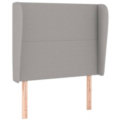 Tête de lit avec oreilles Gris clair 103x23x118/128 cm Tissu 631338631338