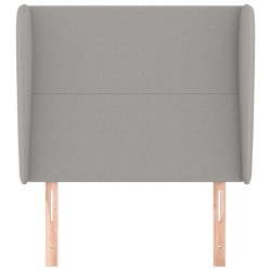 Tête de lit avec oreilles Gris clair 103x23x118/128 cm Tissu 631338631338