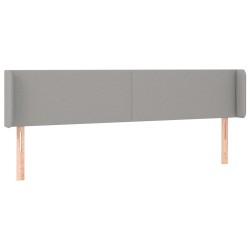 Tête de lit avec oreilles Gris clair 203x16x78/88 cm Tissu 631341631341