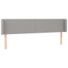 Tête de lit avec oreilles Gris clair 203x16x78/88 cm Tissu 631341631341