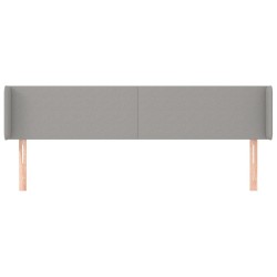 Tête de lit avec oreilles Gris clair 203x16x78/88 cm Tissu 631341631341