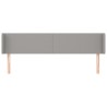 Tête de lit avec oreilles Gris clair 203x16x78/88 cm Tissu 631341631341