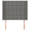 Tête de lit avec oreilles Gris foncé 103x16x118/128 cm Tissu 631342631342
