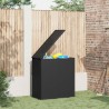 Boîte à coussins de jardin Résine tressée 100x49x103,5 cm Noir 631346631346